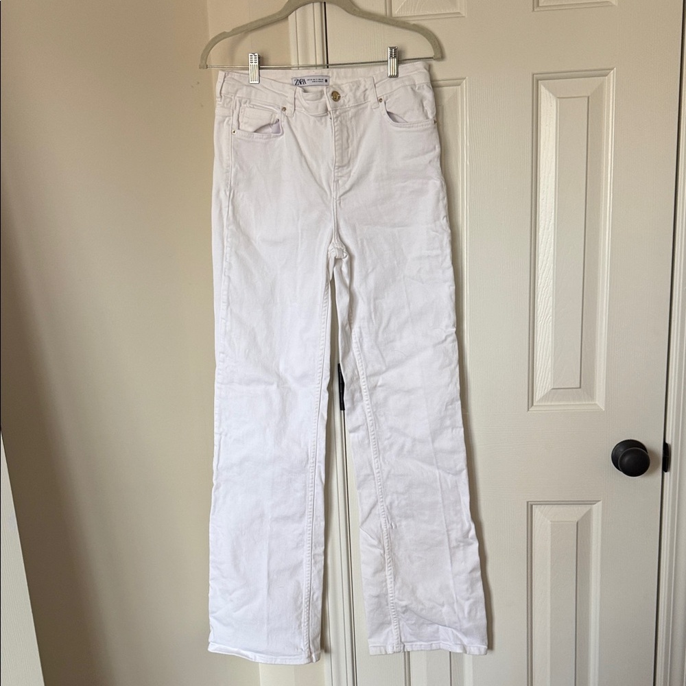 Zara White Flare Jeans